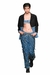 Calça Jeans Feminina Com Bordado Manual Com Gotas
