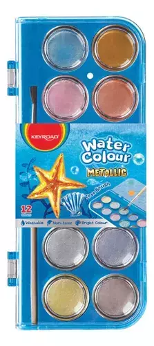 ACUARELAS KEYROAD PASTEL/METAL X12 COLORES en internet