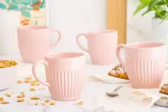 TAZAS DE CERÁMICA CANELA + CUCHARITA