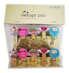 BROCHES DESIGN PUB DE MADERA C/APLIQUE en internet