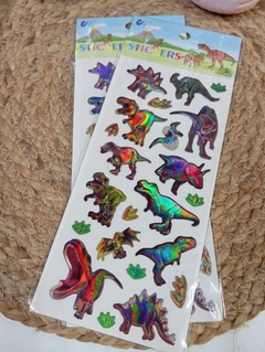 STICKERS COLOURS DINOS HOLO