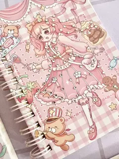 LIBRETA MINI BRILLITOS ROSAS