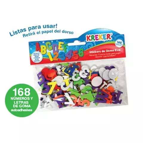 JUEGO KREKER NÚMEROS AUTOADHESIVOS