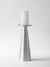 Posa Vela Metal Kiran Plateado 10x30 cm