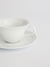 Taza de Té con Plato Porcelana Amparo 120 Ml Blanco 12 Piezas - tienda online