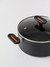 Cacerola Chef Negra c/tapa de Vidrio Feuer 24 Cm - comprar online