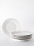 Plato Playo Cerámica Plissé Blanco 6 Piezas 26 cm