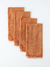 Servilletas Tusor Lisas con Flecos 40x40 cm Canela x4 unidades