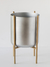 Macetero Metal Plateado Naren 18x23x30 Cm en internet