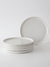Plato Postre Porcelana Fushion Blanco 21 cm 6 Piezas