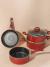 Batería de Cocina Roja Feuer Jena 7 Piezas - comprar online