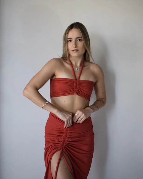 Imagem do Conjunto Cropped Mari + Saia Mari