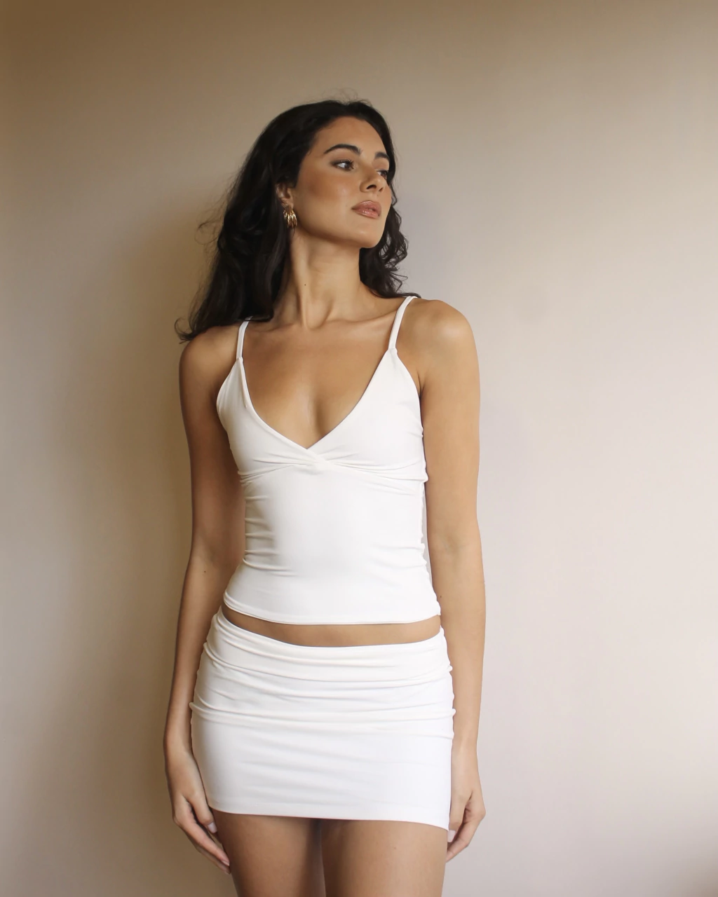Top Basic Decotado com Regulador Off White