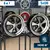 Jogo de Rodas YKW 911 Fuchs Aro 16 Talas 6 e 7 Preta Diamantada Importada / 5 Furos (5x130)