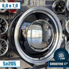 Jogo de Rodas Raw Classics Smoothie Aro 17 Talas 6 e 7 Preta Diamantada / 5 Furos (5x205)