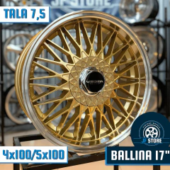 Jogo de Rodas Vittoria Ballina Aro 17 Tala 7,5 Dourada Diamantada / 4 e 5 Furos (4x100/5x100)