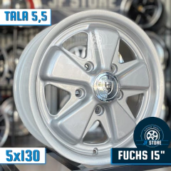 Roda Raw Classics Réplica Porsche 911 Fuchs Aro 15 Tala 5,5 Prata / 5 Furos (5x130)