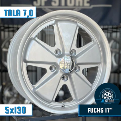 Jogo de Rodas Raw Classics Réplica Porsche 911 Fuchs Aro 17 Tala 7 Prata / 5 Furos (5x130)