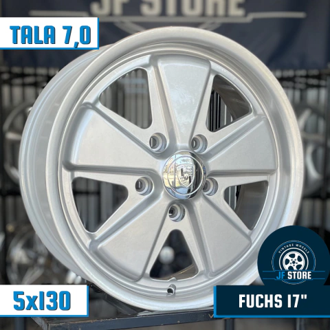 Jogo de Rodas Raw Classics Réplica Porsche 911 Fuchs Aro 17 Tala 7 Prata / 5 Furos (5x130)