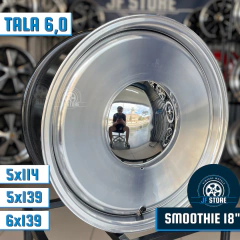 Jogo de Rodas Smoothie Aro 18 Tala 8 Diamantada / 5 Furos ou 6 Furos