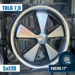 Jogo de Rodas Raw Classics 911 Fuchs Aro 17 Tala 7 Preto Diamantado / 5 Furos (5x130)