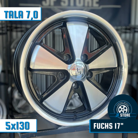 Jogo de Rodas Raw Classics 911 Fuchs Aro 17 Tala 7 Preto Diamantado / 5 Furos (5x130)