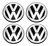 4 Emblemas VW 51mm