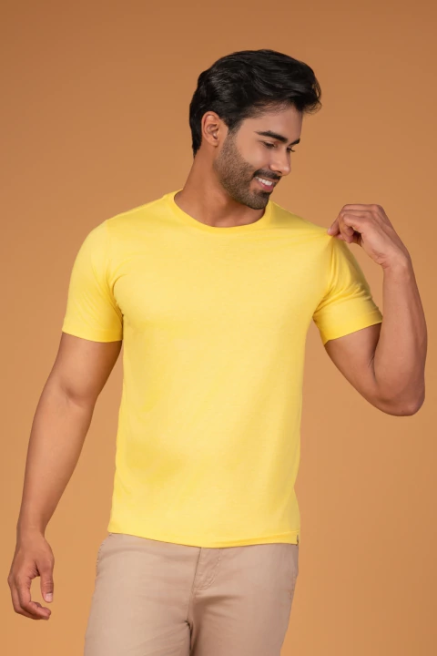 Camisa Amarela Malha Básica Mc - Ref 170 - comprar online