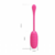 Vibrador Bullet Via APP na cor rosa, medindo 197mm de comprimento e 35mm de largura, com 12 vibrações.