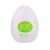 Masturbador masculino Egg da marca Magical Kiss, com design em formato oval e acabamento branco com detalhes em verde.