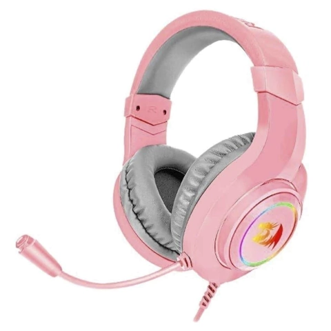 Headset Gamer RGB Redragon Hylas H260 Rosa 2x3.5mm