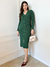 vestido midi tricot canelado - comprar online