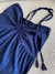 Vestido longo fluido Azul Marinho - comprar online