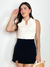 blusa regata polo tricot off white - comprar online