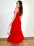 vestido longo fluido vermelho na internet