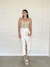 Maxi Cropped Tricot sem Alças Bege na internet
