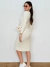vestido midi tricot canelado - loja online