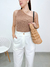 Maxi Cropped Tricot ombro só - preto - MAEMI STORE