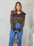 Blusa Listrada Tricot Manga Longa - MAEMI STORE