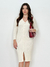 vestido midi tricot canelado