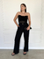 Maxi Cropped Tricot sem Alças Preto na internet