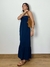 Vestido longo fluido Azul Marinho - loja online