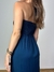 Vestido longo fluido Azul Marinho - MAEMI STORE