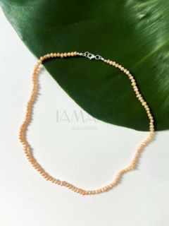 Choker Mini Pérolas Barrocas (Pêssego) - comprar online