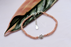 Pulseira Rodocrosita/ Prata 925 - Flor de Prata