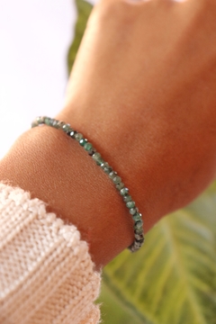 Pulseira Esmeralda Rondele - Joias em Pedras Naturais, Peças Exclusivas e Artesanais - Iamani Loja