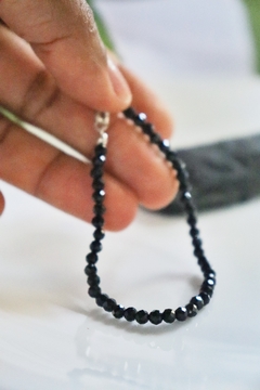 Pulseira Turmalina Negra - Prata 925 - Joias em Pedras Naturais, Peças Exclusivas e Artesanais - Iamani Loja