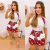 CONJUNTO CLARINHA ACOMPANHA BLUSA NO CREPE +SHORT NA VISOSE FORRADO/( COR BRANCO/VINHO/ESTAMPA CORACÃO)