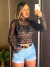 BLUSA /CROPPED MB DELUXE TODO EM RENDA GUIPIR D/ EM TULE COM RENDA BORDADA( COR PRETA)