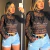 Imagem do BLUSA /CROPPED MB DELUXE TODO EM RENDA GUIPIR D/ EM TULE COM RENDA BORDADA( COR PRETA)